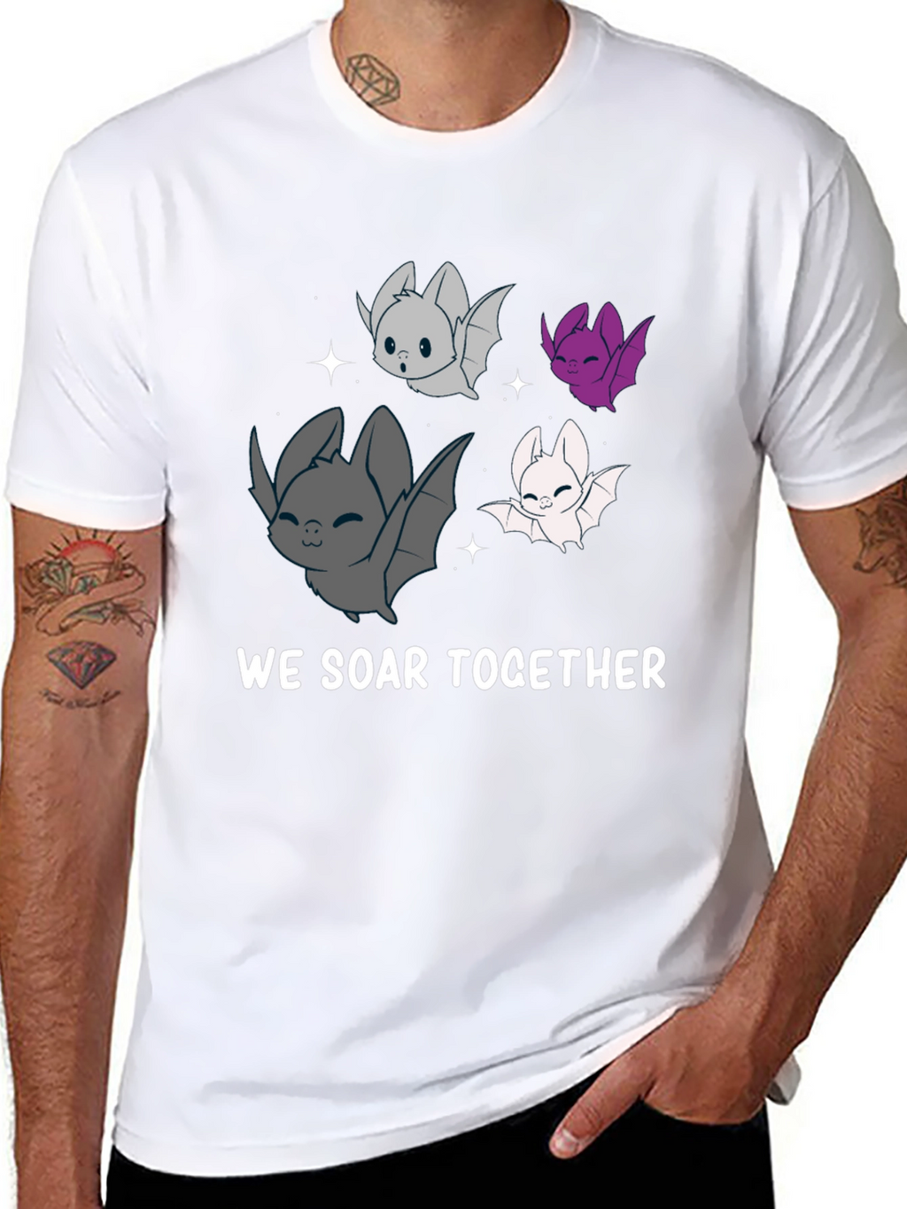 Cute Bat T-Shirt - We Soar Together