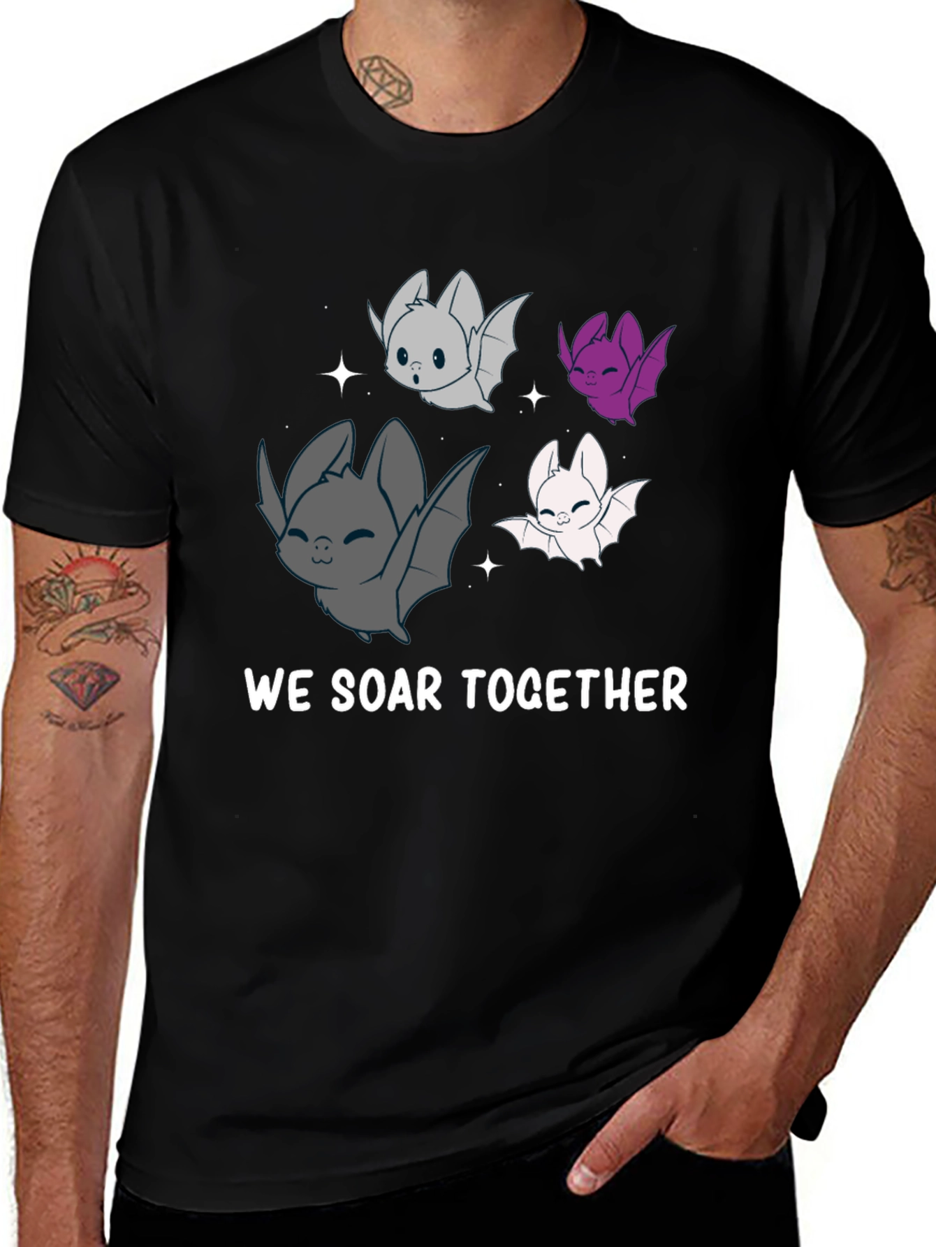 Cute Bat T-Shirt - We Soar Together