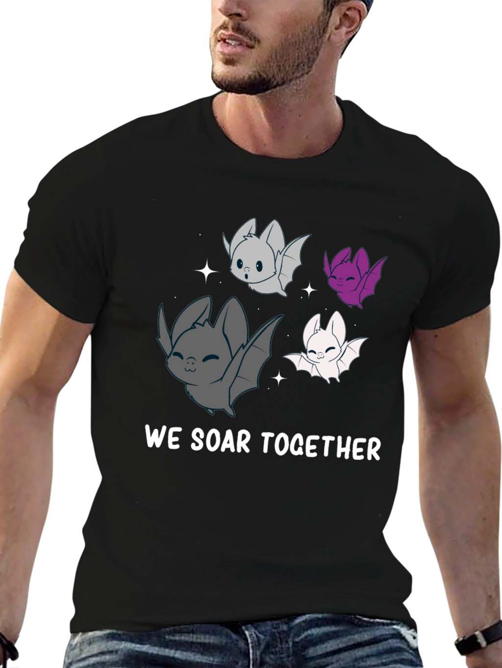 Cute Bat T-Shirt - We Soar Together