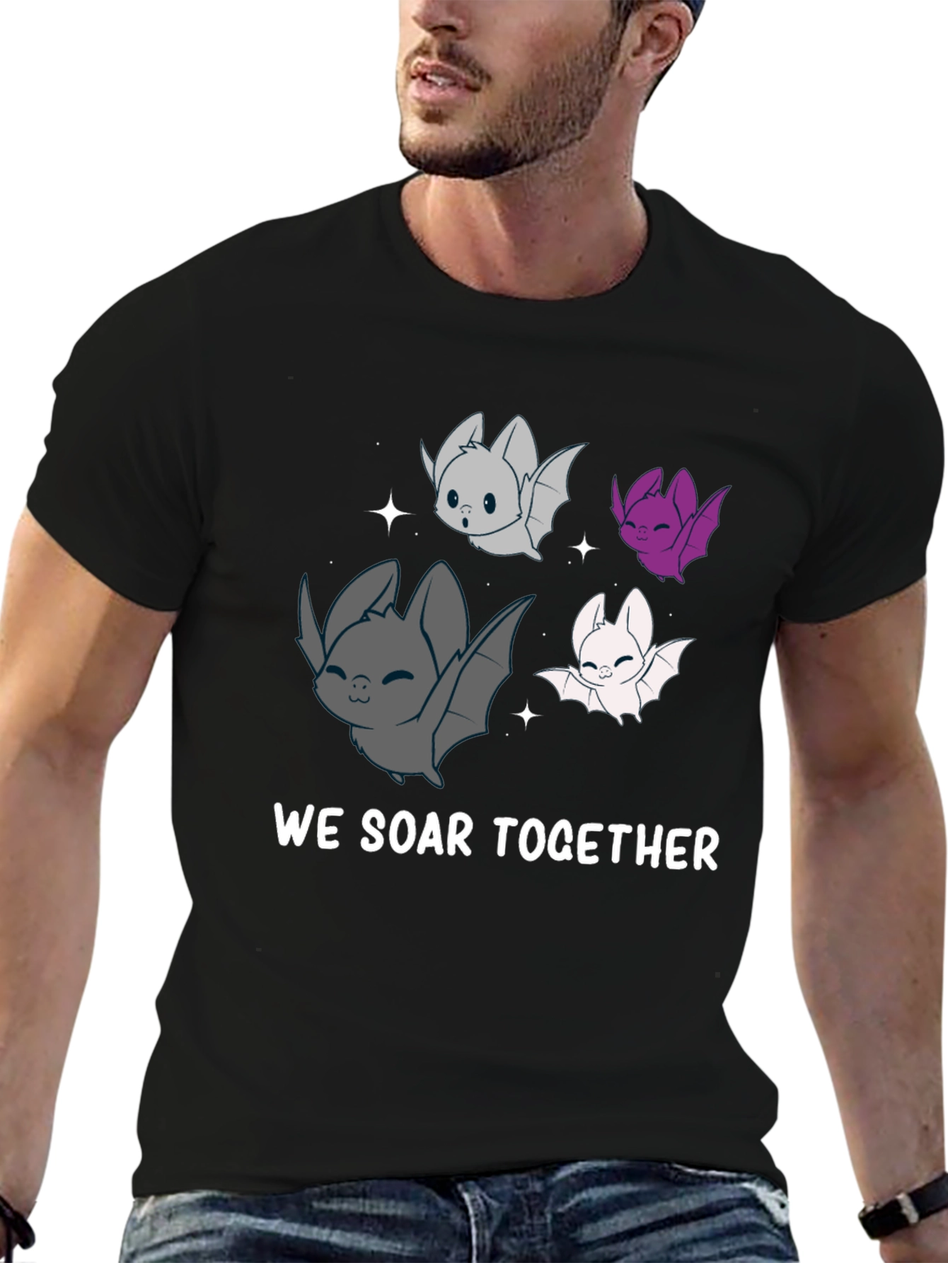 Cute Bat T-Shirt - We Soar Together
