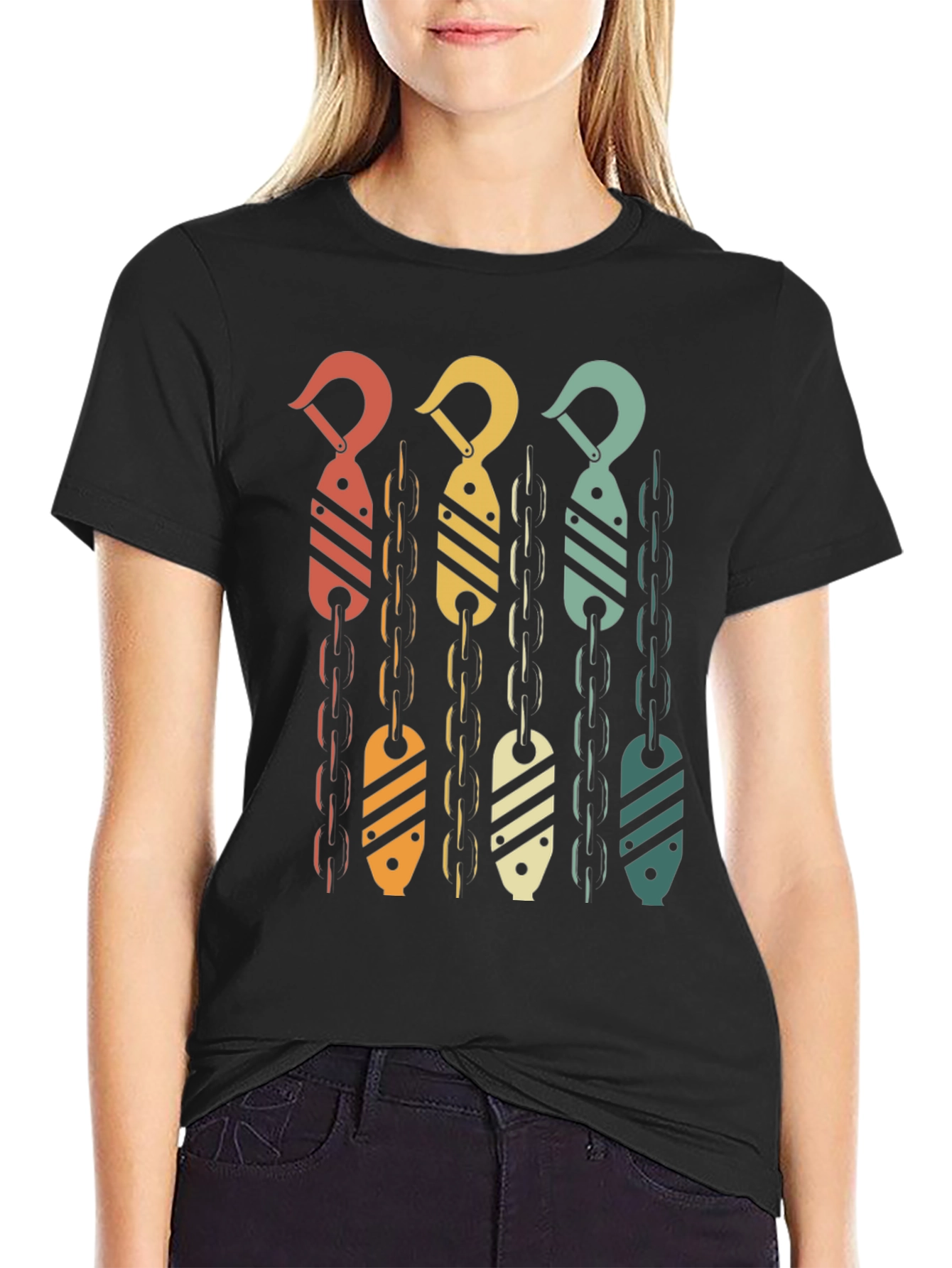 Retro Crane Hook T-Shirt - Vintage Style