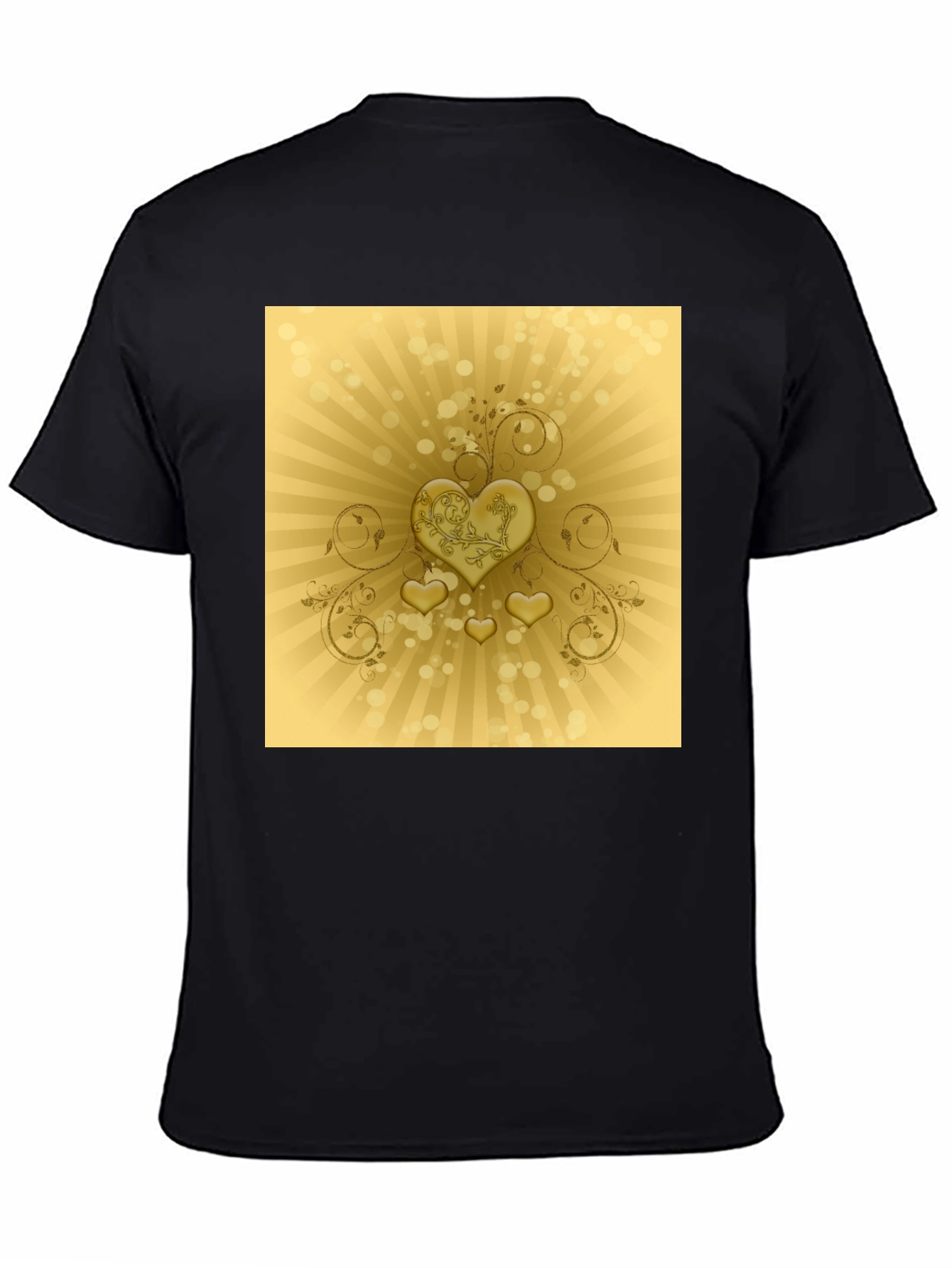 Golden Hearts T-Shirt - Stylish Graphic Tee