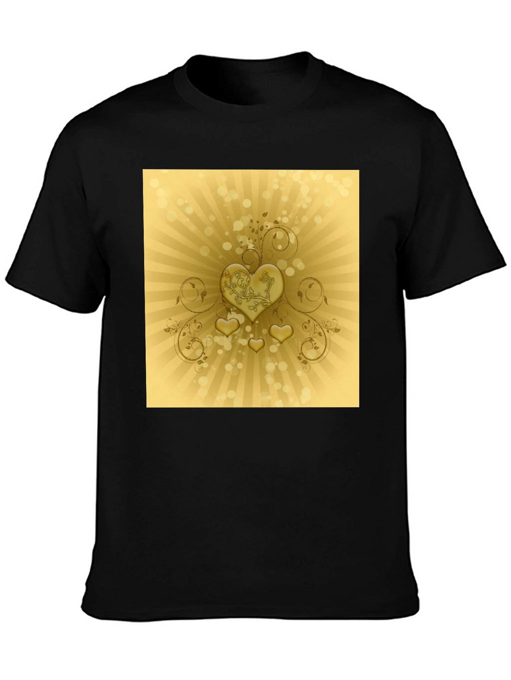 Golden Hearts T-Shirt - Stylish Graphic Tee