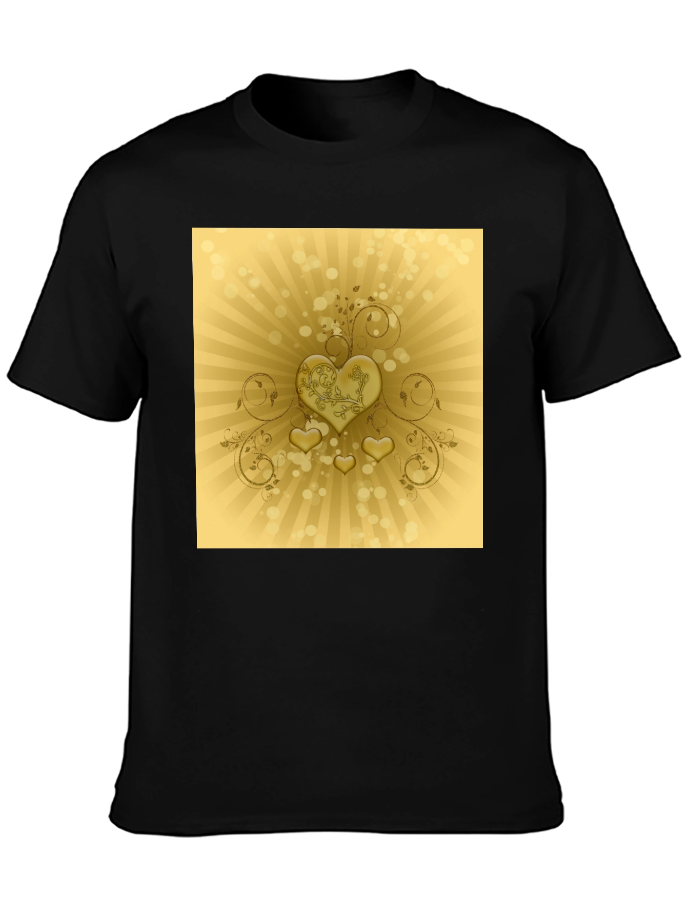 Golden Hearts T-Shirt - Stylish Graphic Tee