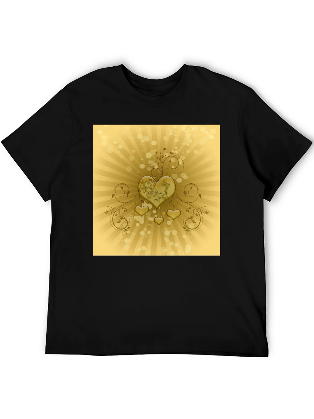 Golden Hearts T-Shirt - Stylish Graphic Tee