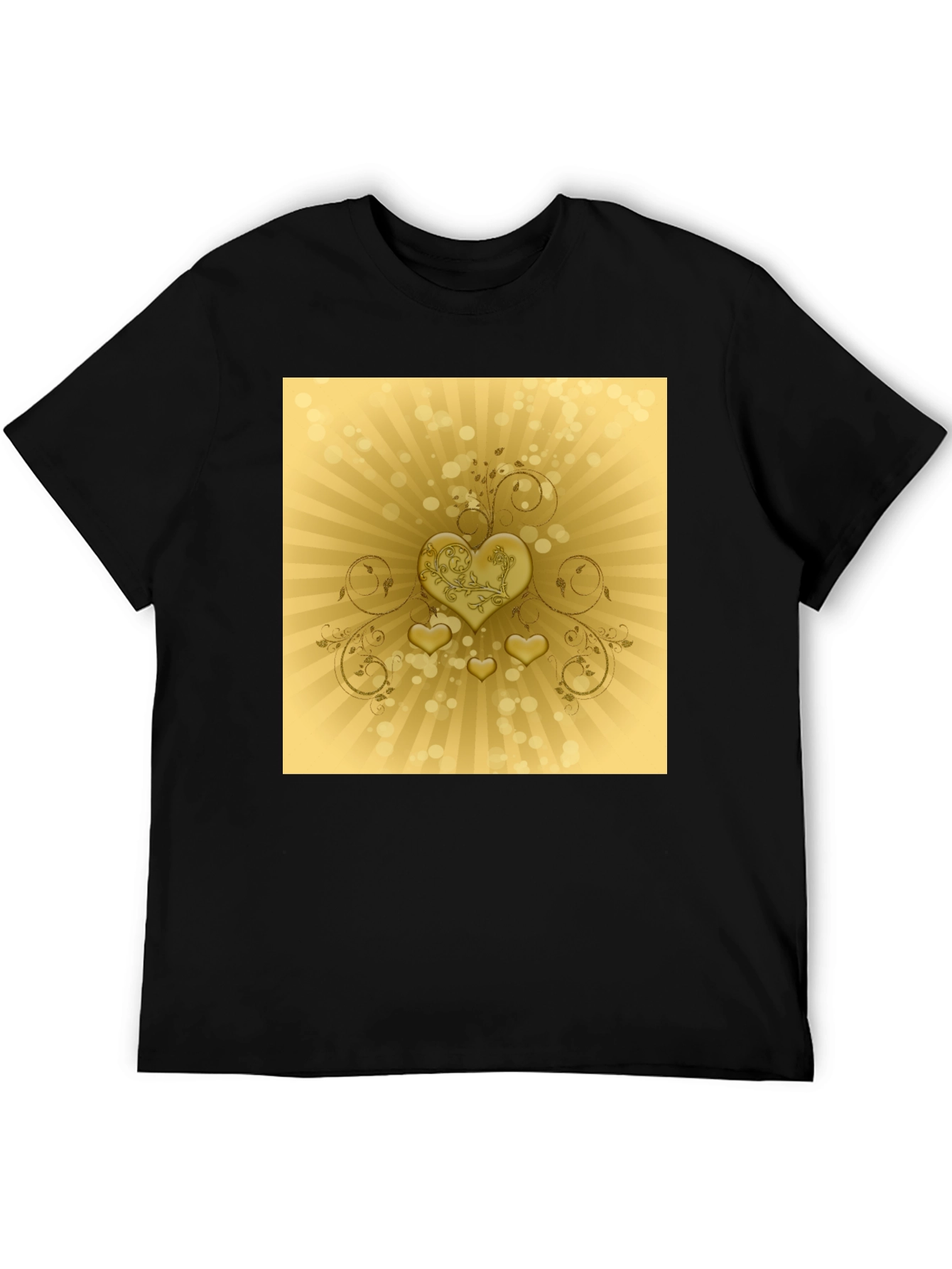 Golden Hearts T-Shirt - Stylish Graphic Tee