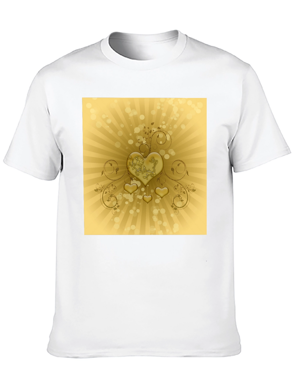 Golden Hearts T-Shirt - Stylish Graphic Tee