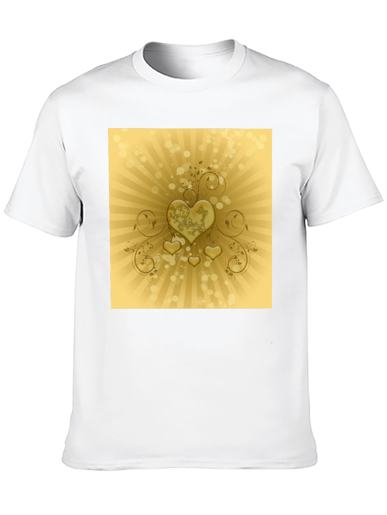 Golden Hearts T-Shirt - Stylish Graphic Tee