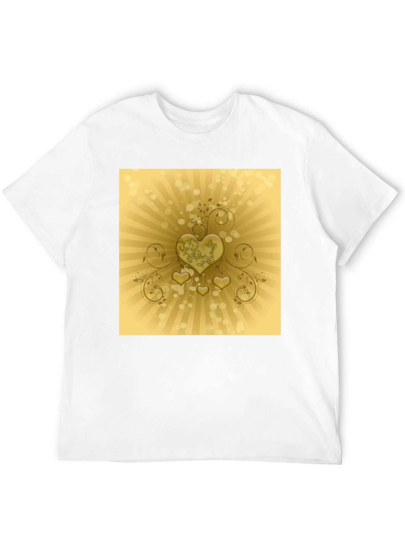 Golden Hearts T-Shirt - Stylish Graphic Tee