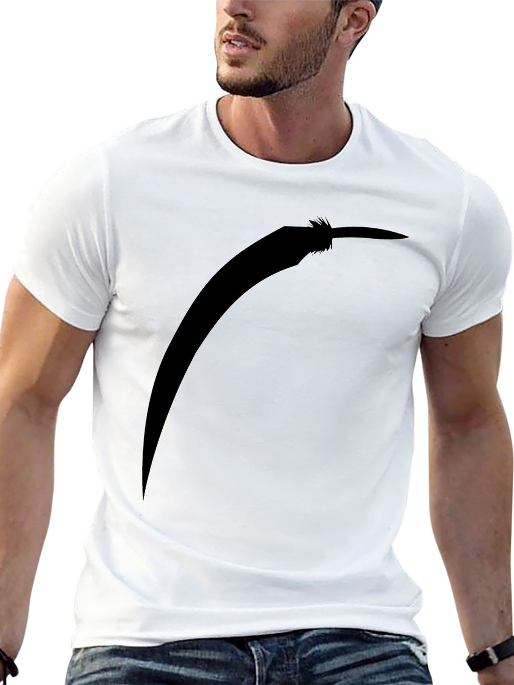 Black T-Shirt with Pepper Silhouette