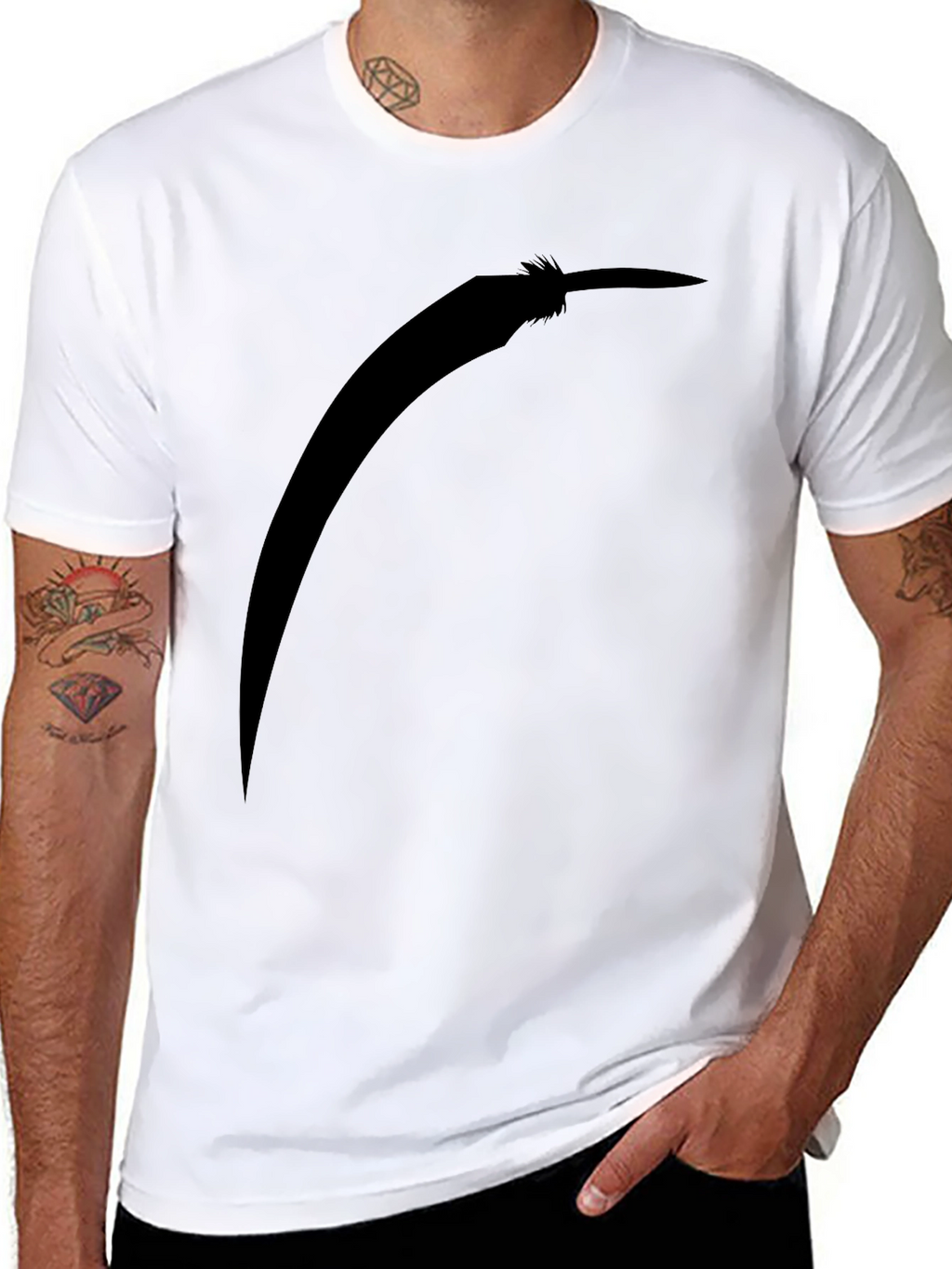 Black T-Shirt with Pepper Silhouette