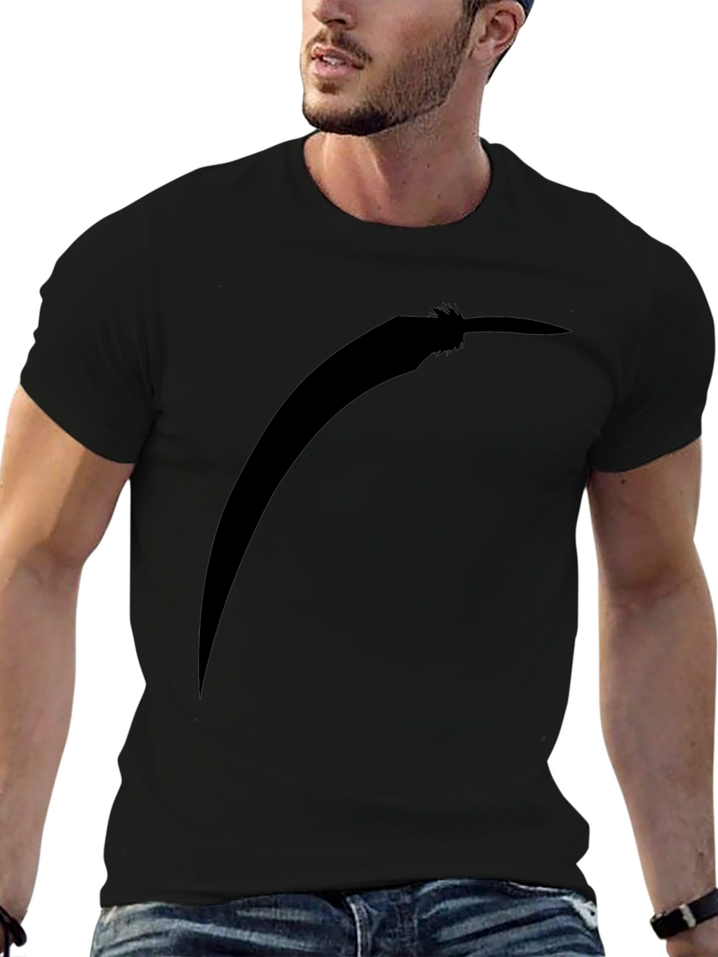 Black T-Shirt with Pepper Silhouette