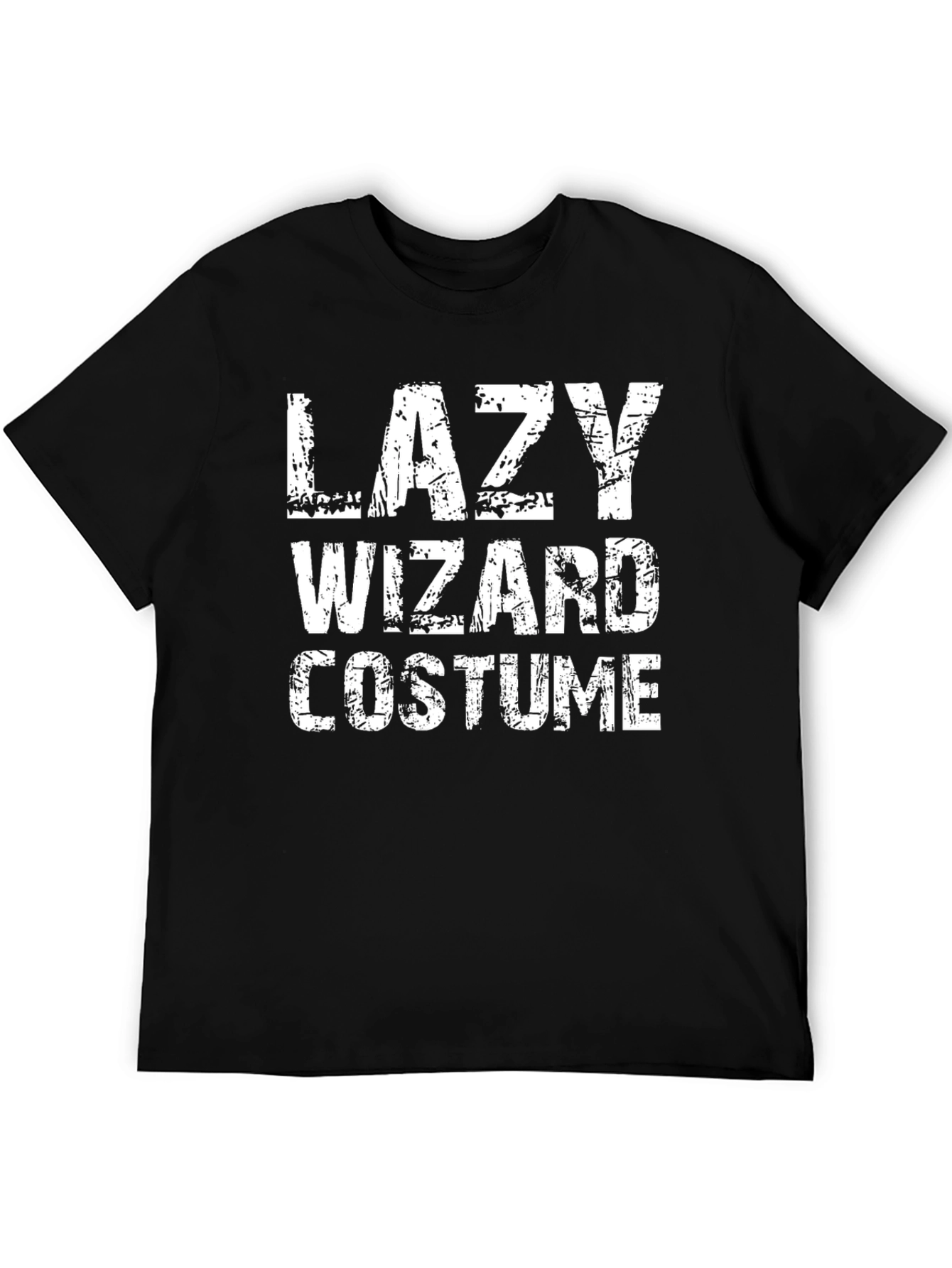 Lazy Wizard Costume Graphic Tee - Black