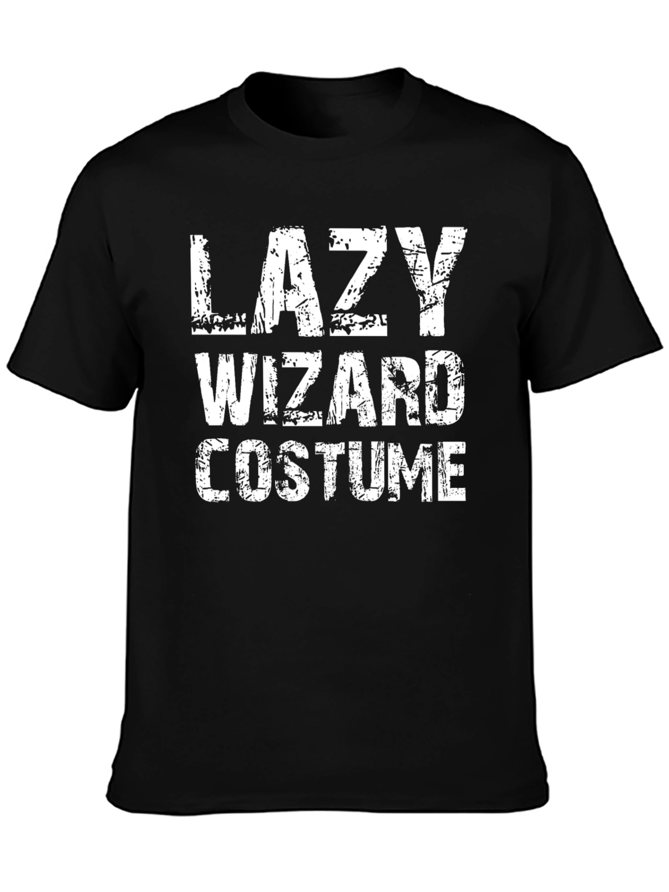 Lazy Wizard Costume Graphic Tee - Black