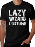 Lazy Wizard Costume Graphic Tee - Black