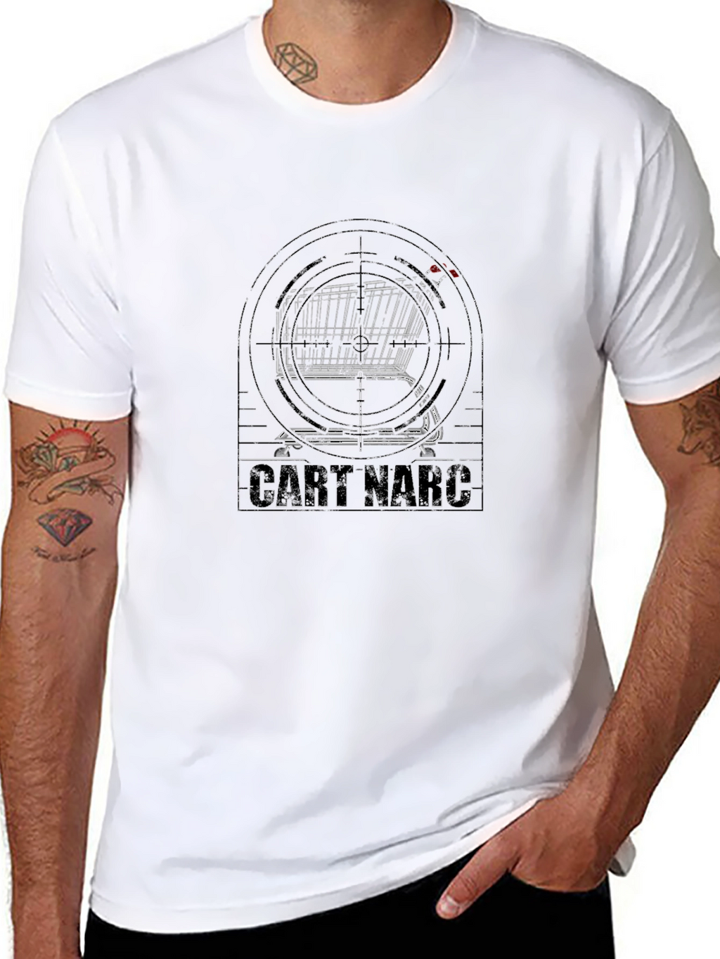 Cart Narc T-Shirt - Black Graphic Tee