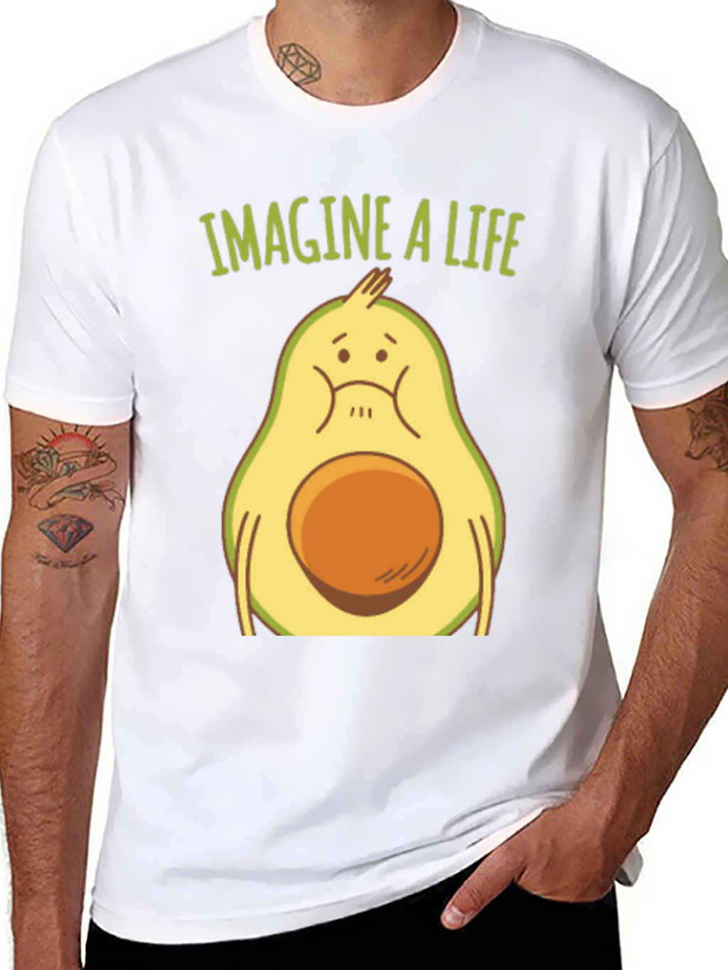 Imagine a Life Avocado Graphic Tee - Unisex