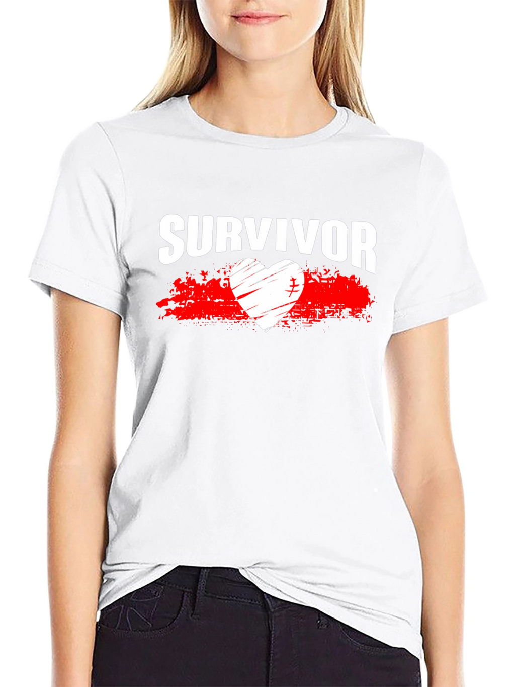 Survivor Heart Graphic T-Shirt