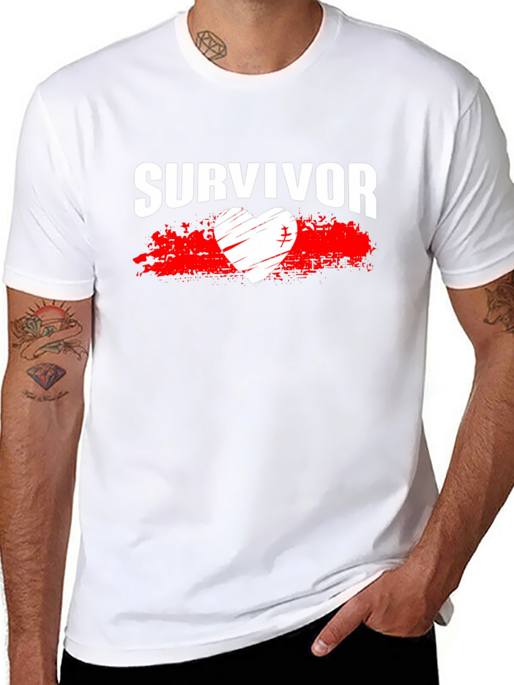 Survivor Heart Graphic T-Shirt