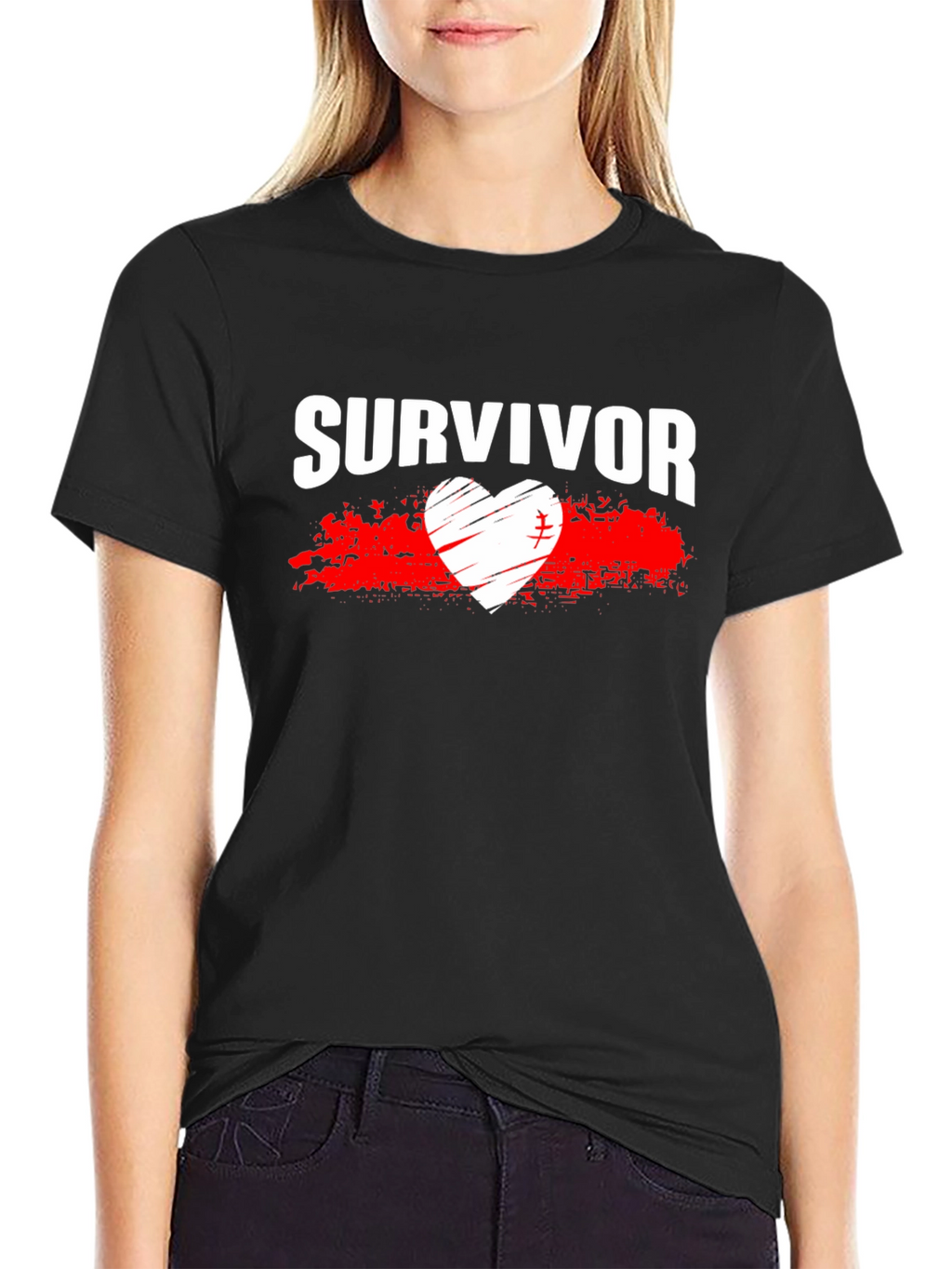 Survivor Heart Graphic T-Shirt