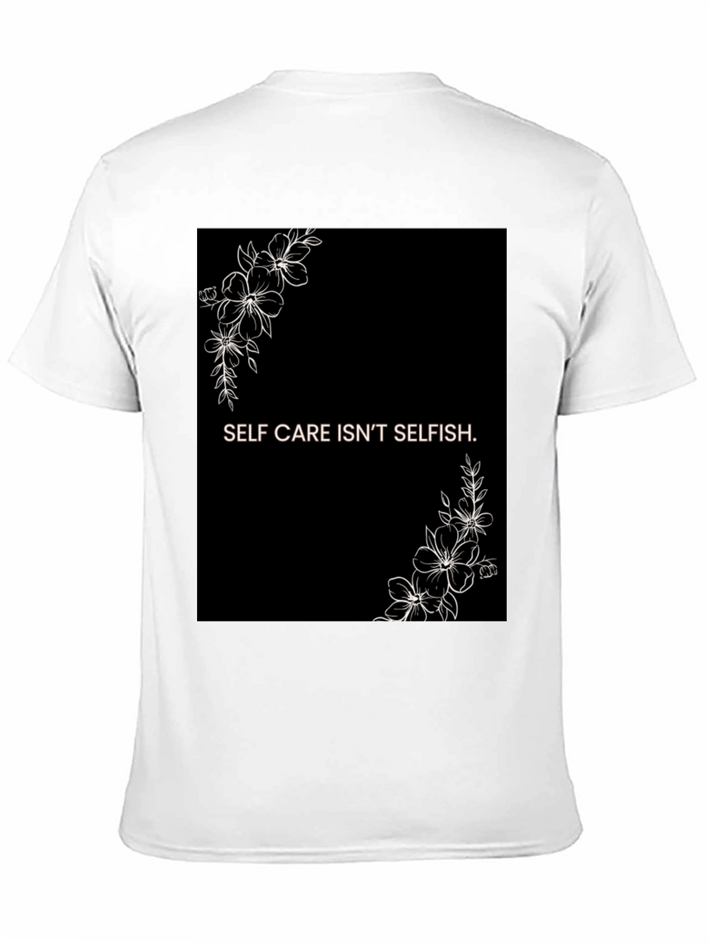 Self Care Isnt Selfish Black Graphic Tee