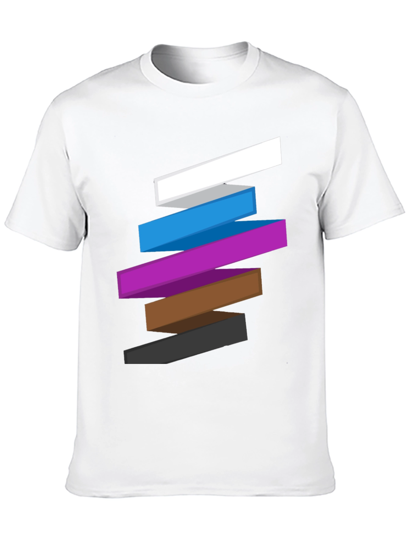 Abstract Block Graphic Tee - Stylish Casual Wear