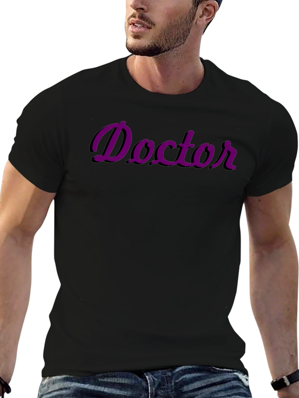 Doctor T-Shirt - Stylish Purple Graphic Tee