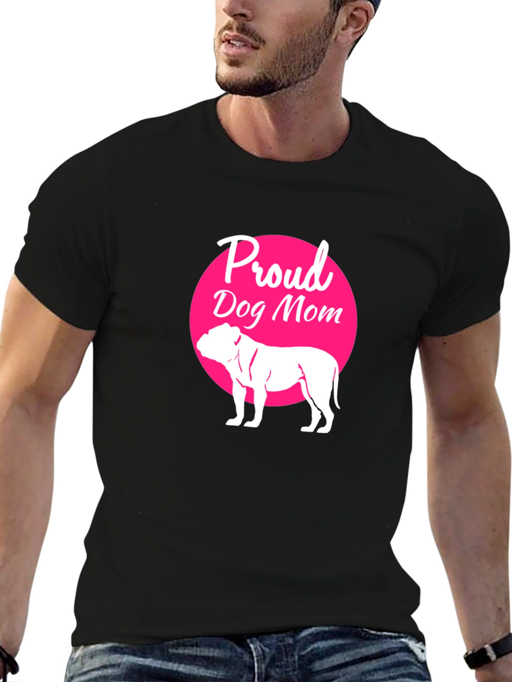 Proud Dog Mom T-Shirt - Black