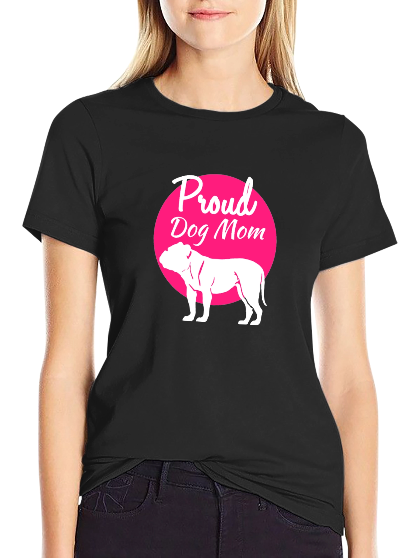 Proud Dog Mom T-Shirt - Black