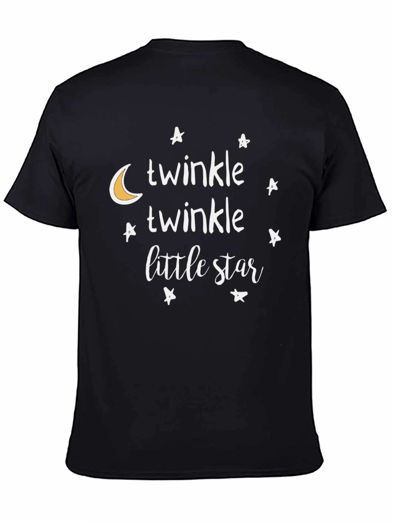 Twinkle Star Graphic Tee - Black Cotton Blend