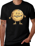 Funny Cookie Character Black T-Shirt