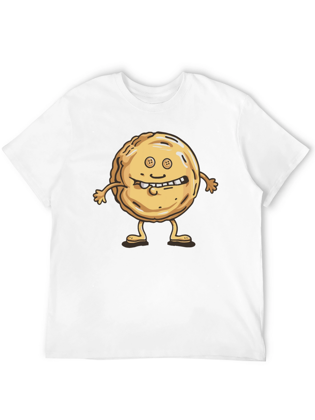 Funny Cookie Character Black T-Shirt
