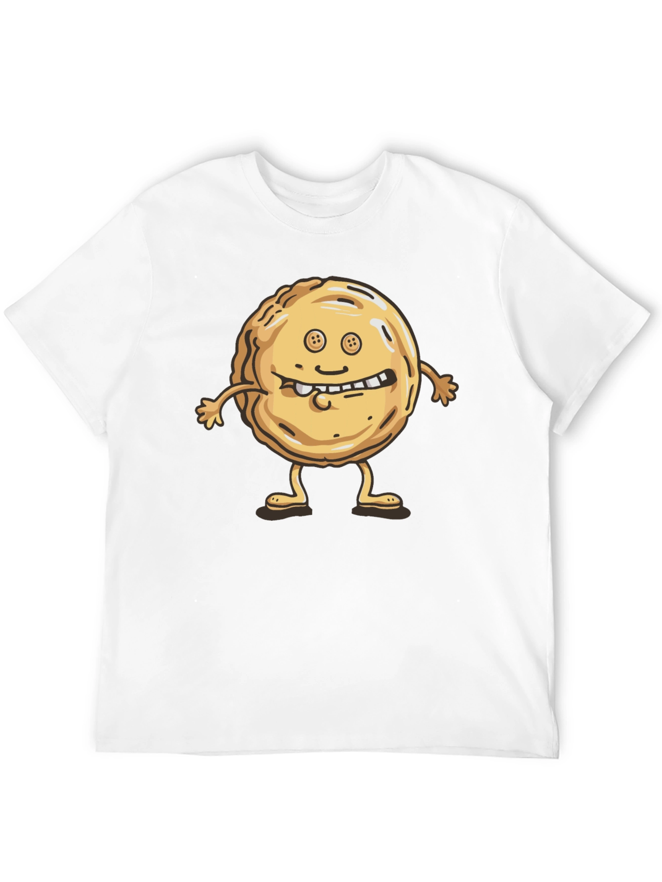 Funny Cookie Character Black T-Shirt