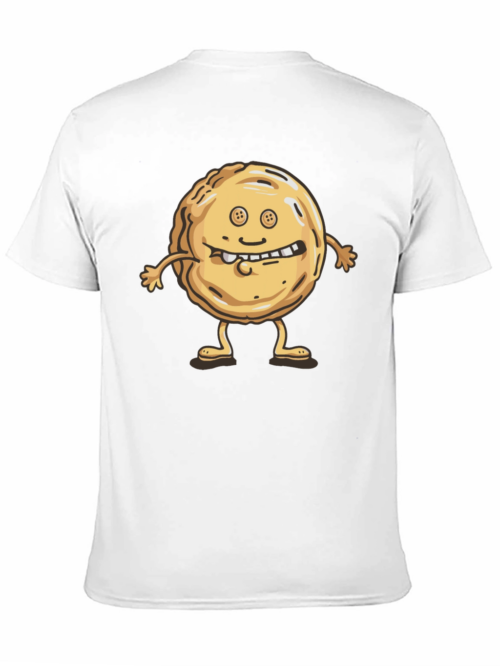 Funny Cookie Character Black T-Shirt
