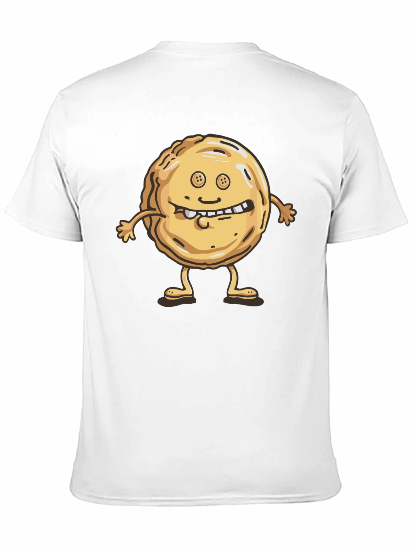 Funny Cookie Character Black T-Shirt
