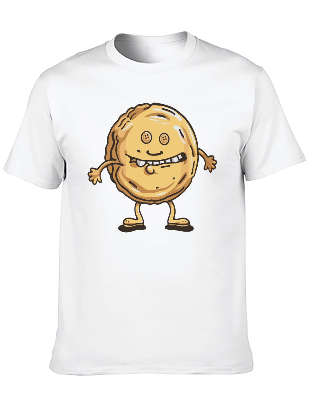 Funny Cookie Character Black T-Shirt