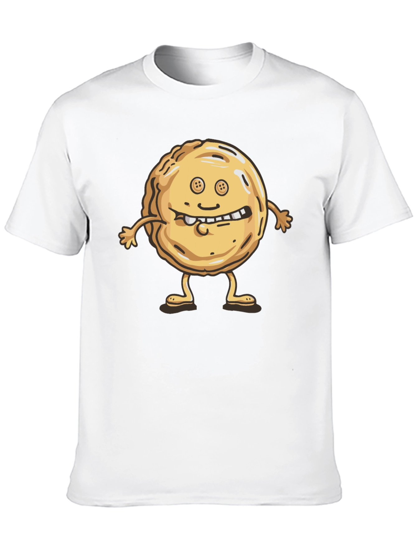 Funny Cookie Character Black T-Shirt
