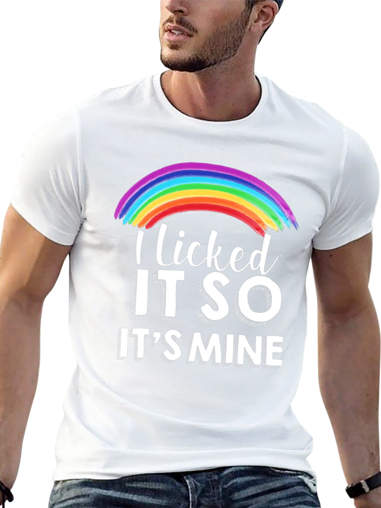Licked It So Its Mine Rainbow T-Shirt