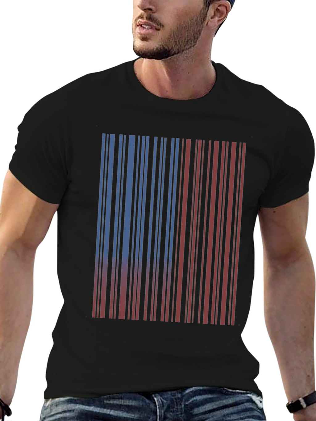 Barcode Design T-Shirt - Casual Style