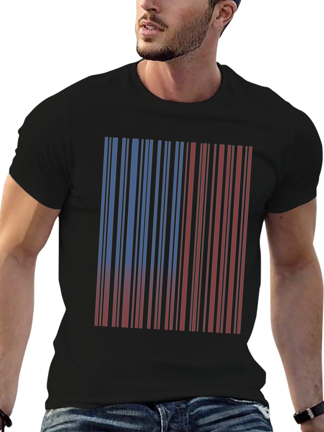 Barcode Design T-Shirt - Casual Style