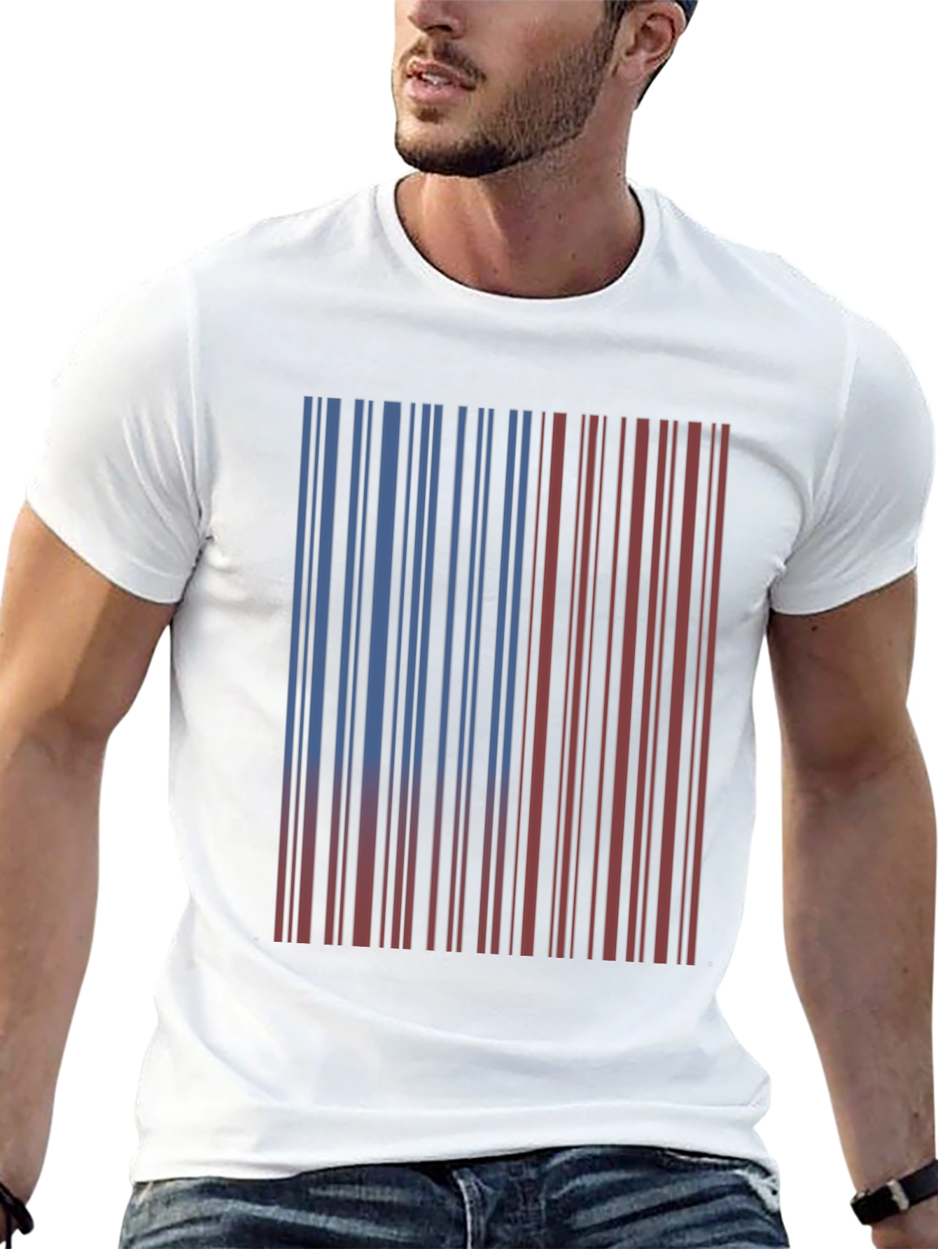 Barcode Design T-Shirt - Casual Style