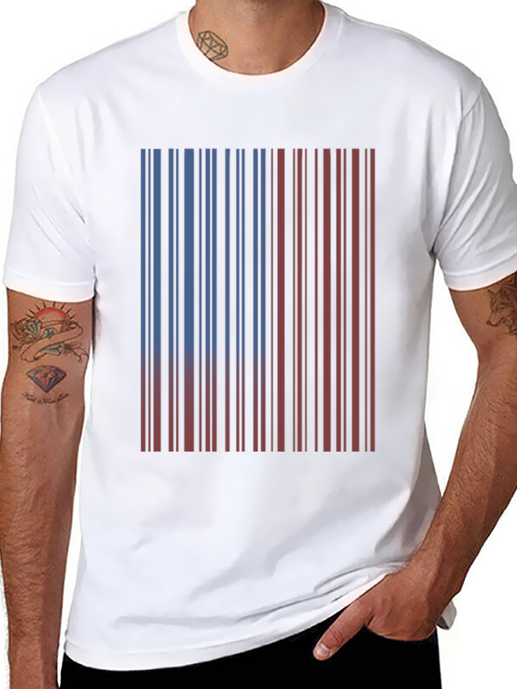 Barcode Design T-Shirt - Casual Style