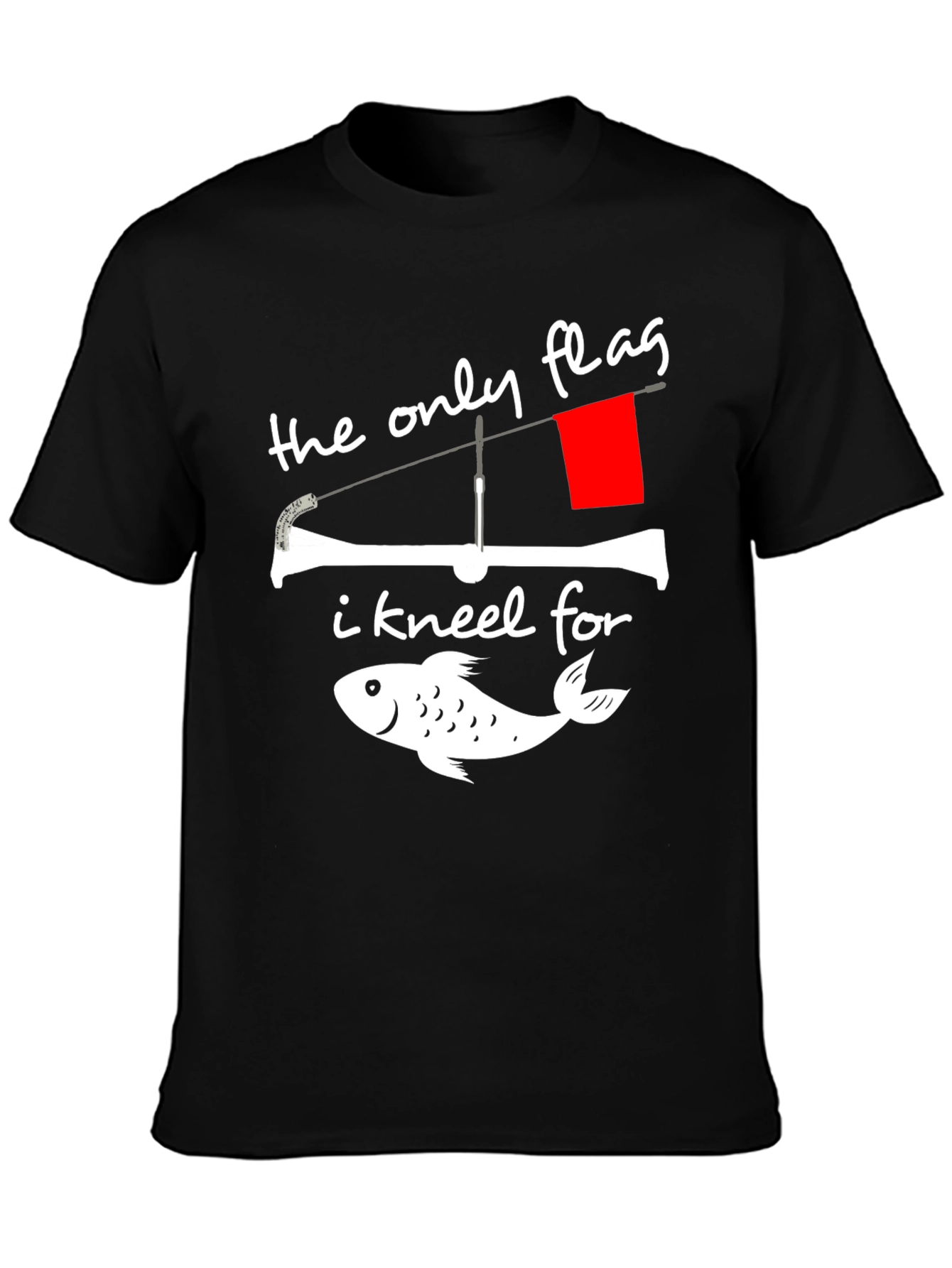 Fishing Flag Graphic Tee - The Only Flag I Kneel For