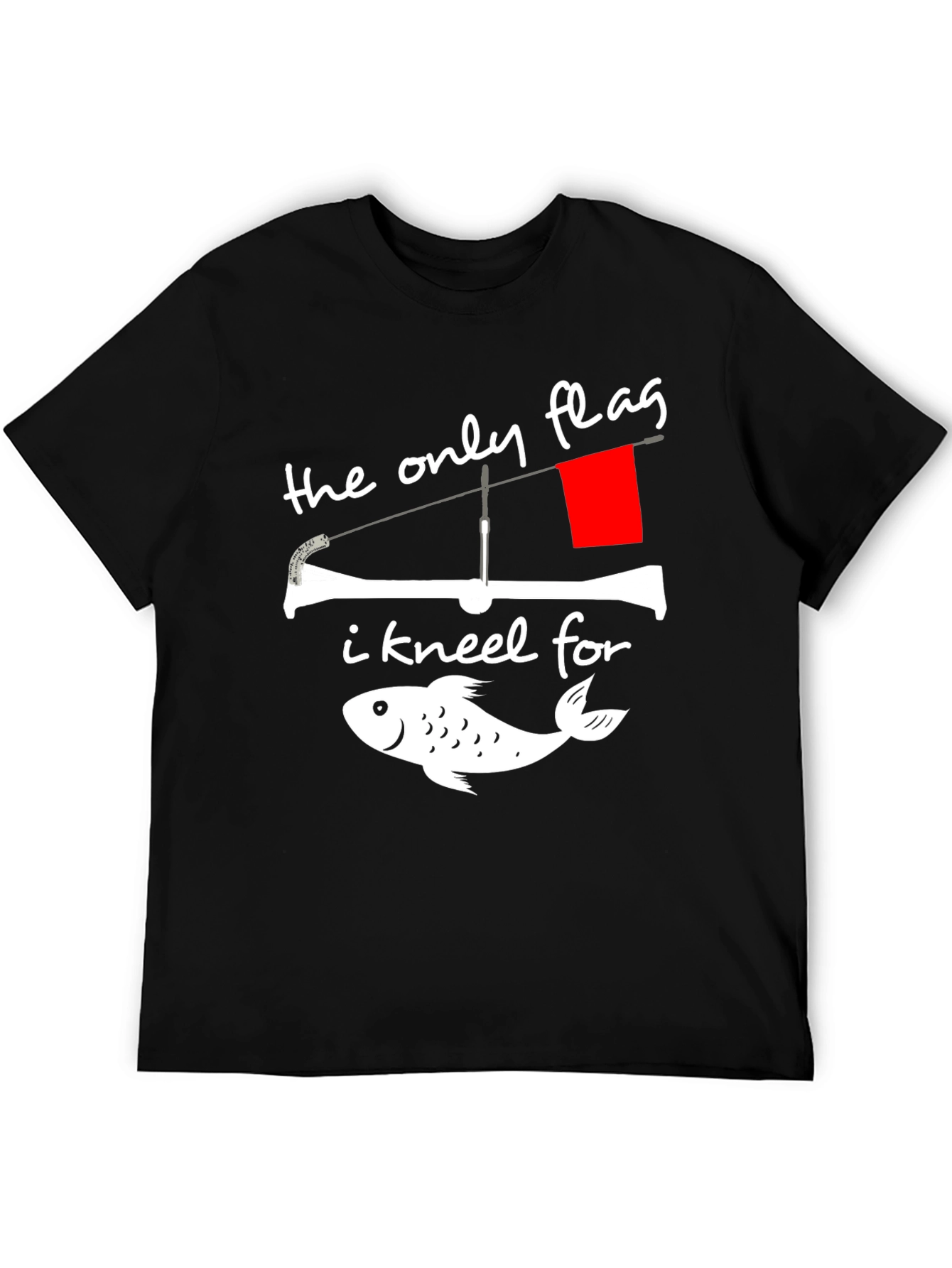 Fishing Flag Graphic Tee - The Only Flag I Kneel For