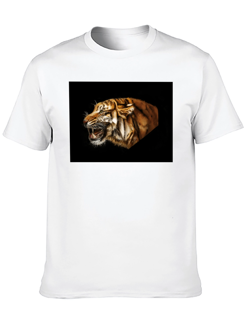 Black Tiger Graphic Tee - Bold Animal Print Shirt