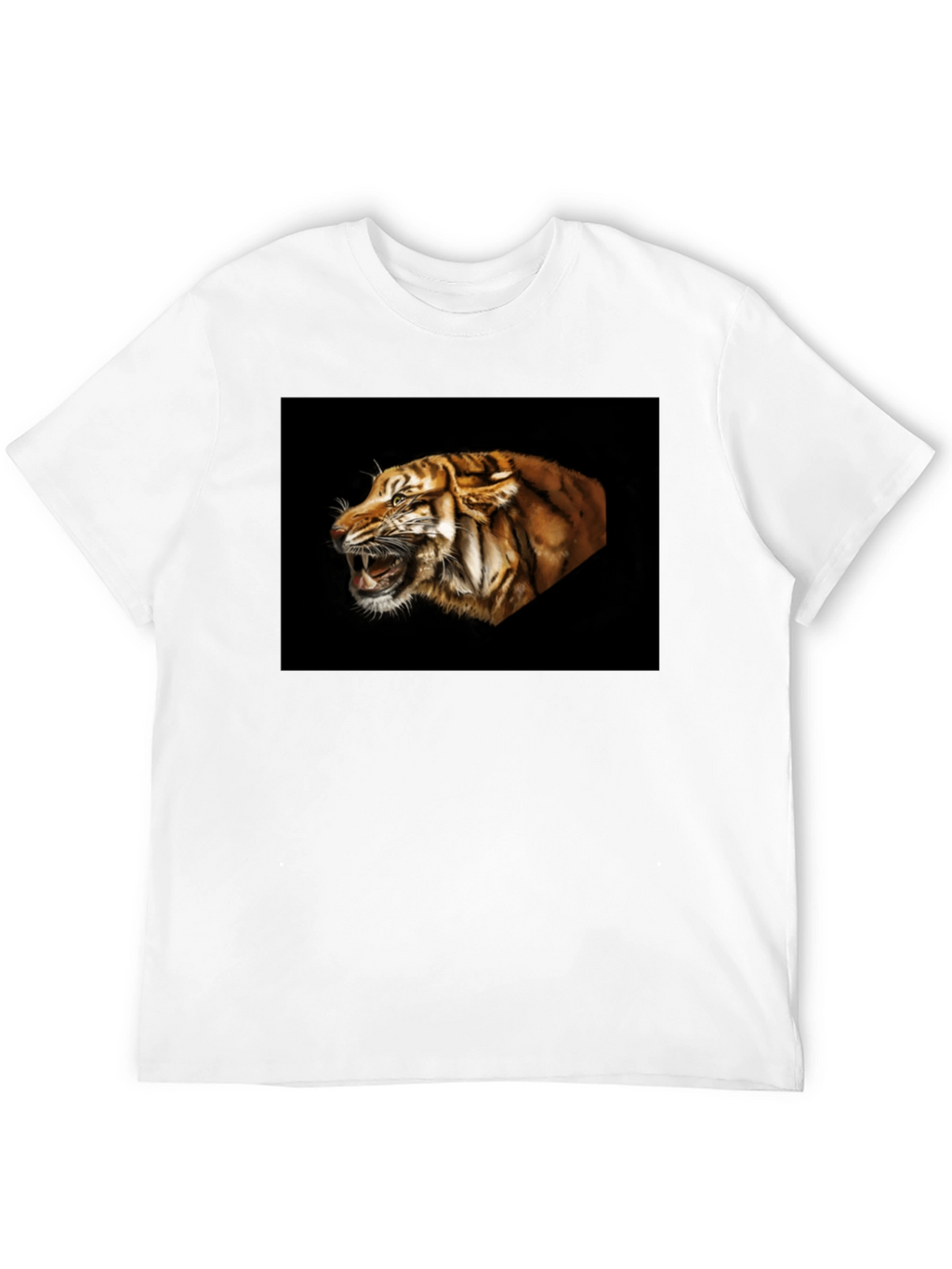 Black Tiger Graphic Tee - Bold Animal Print Shirt