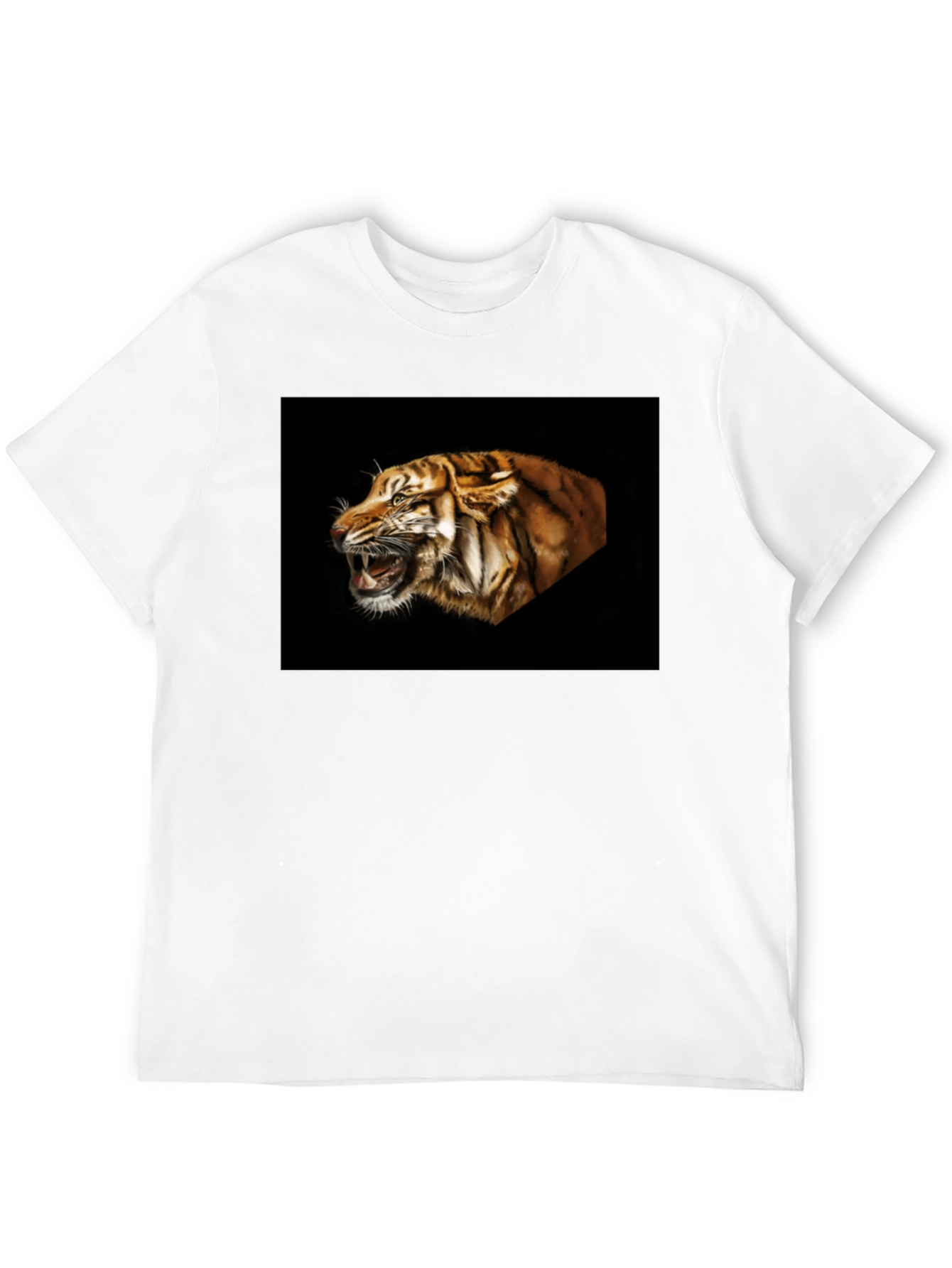 Black Tiger Graphic Tee - Bold Animal Print Shirt