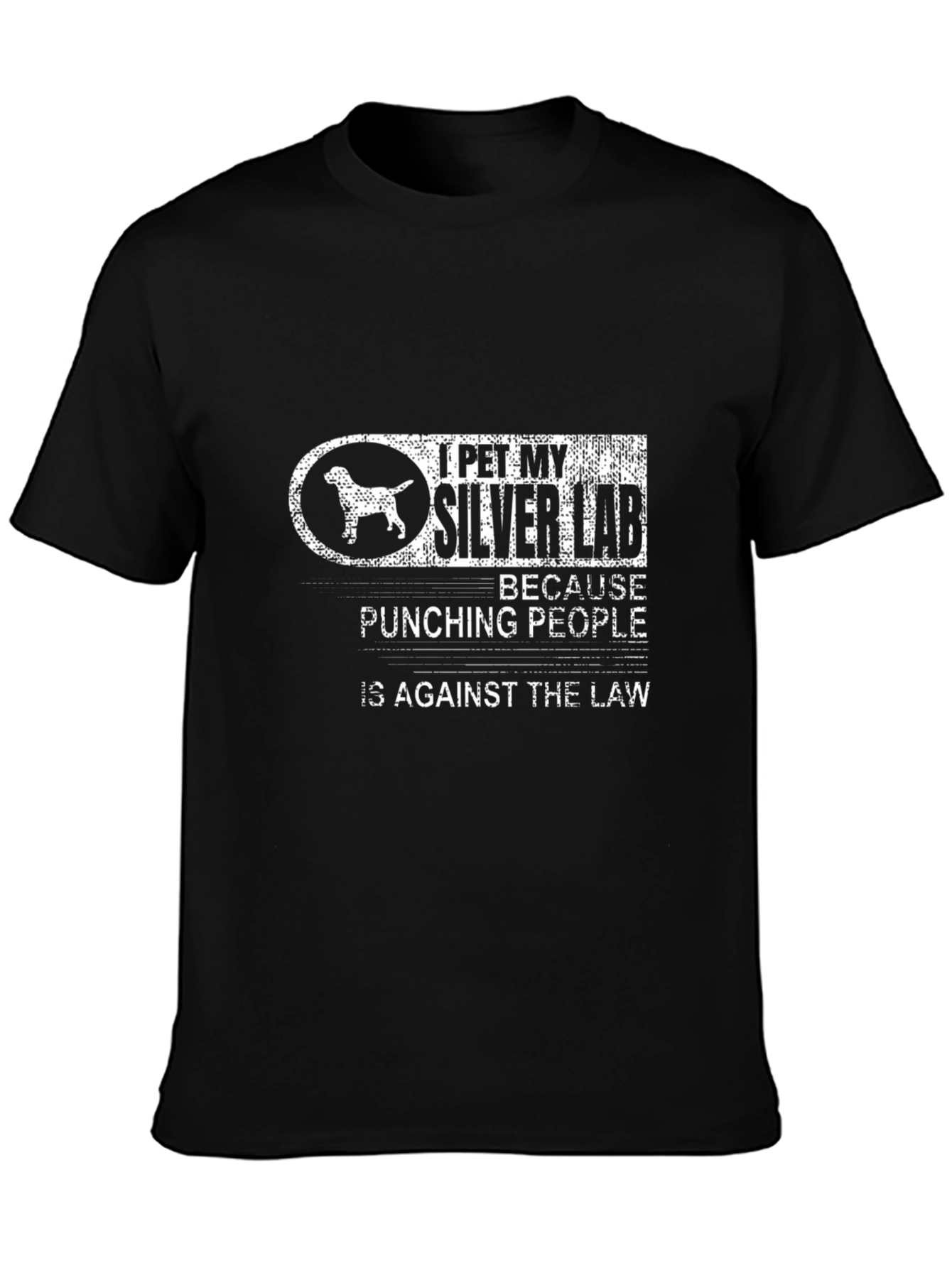 I Pet My Silver Lab T-Shirt - Funny Dog Lover Tee