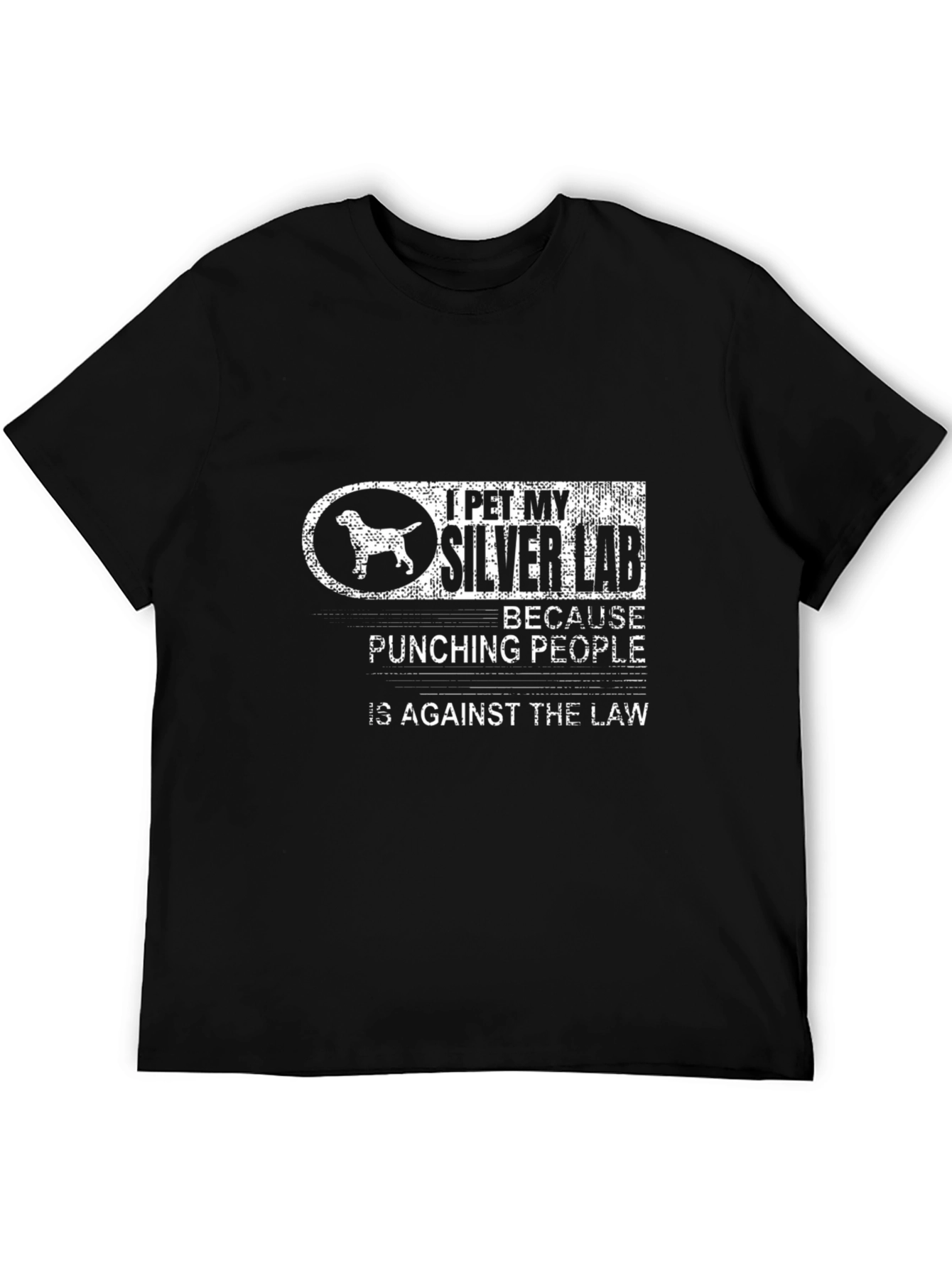 I Pet My Silver Lab T-Shirt - Funny Dog Lover Tee