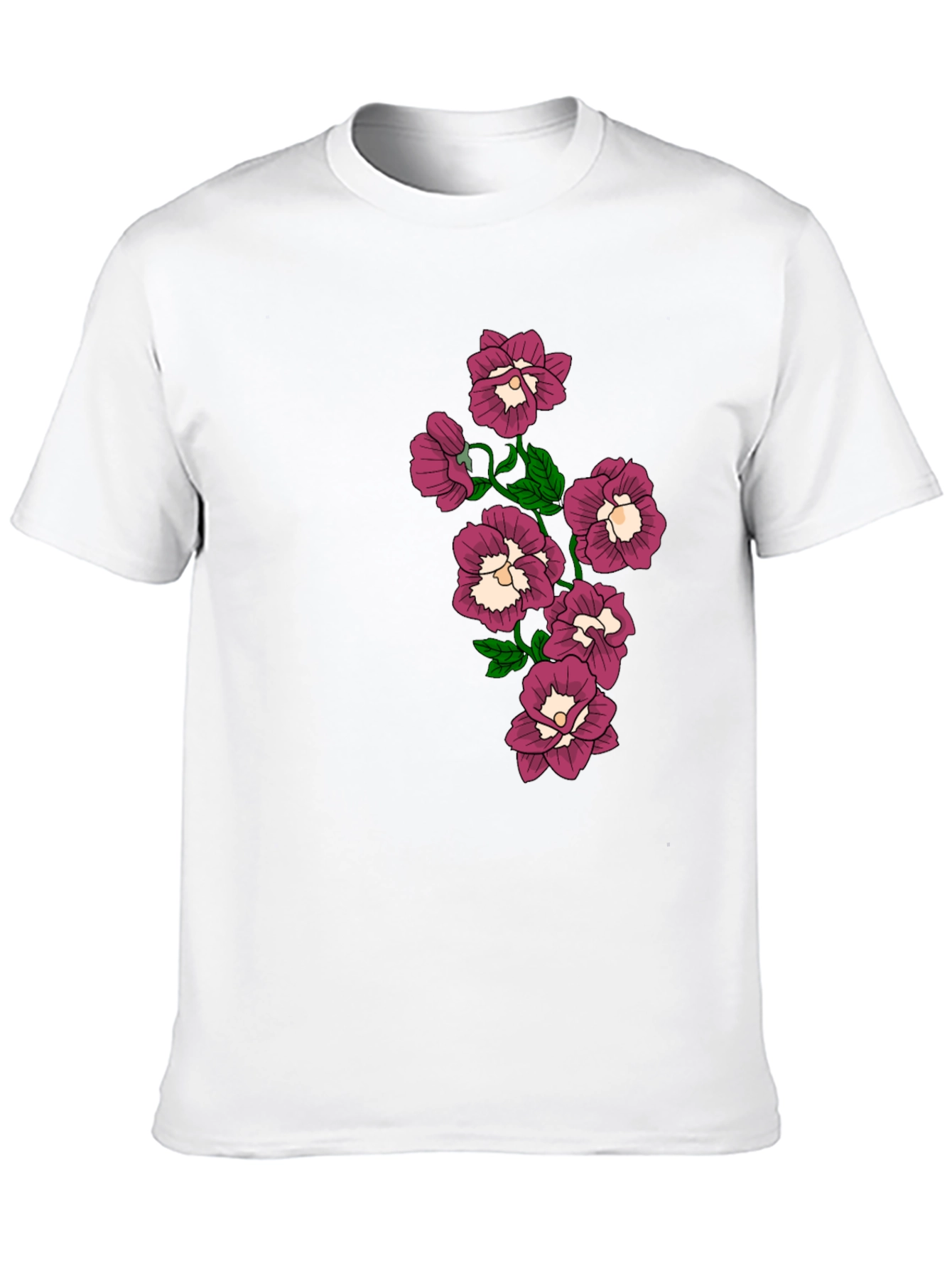 Floral T-Shirt - Black -  Graphic Tee